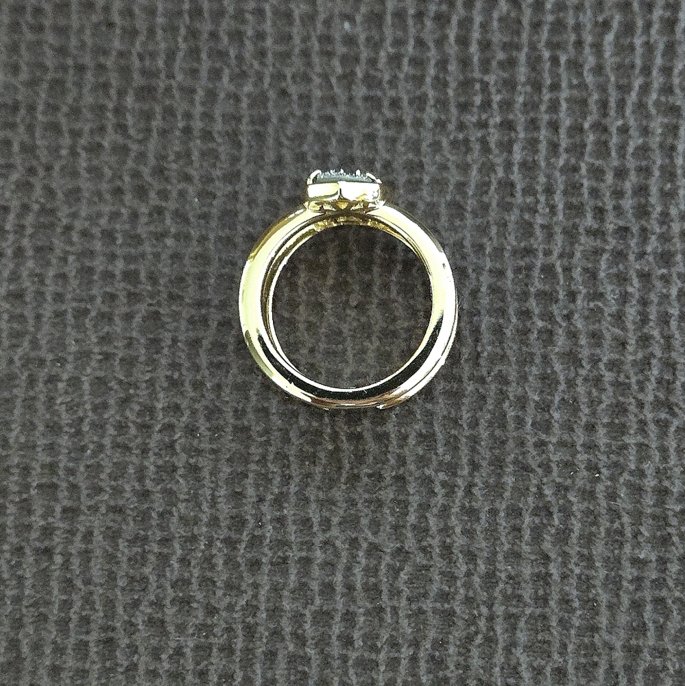 ✨️HP✨️ Kendra Scott "Elyse" Double✌️ Band Platinum Drusy Ring💍 - Picture 9 of 16